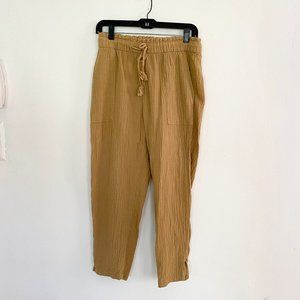 Madewell Lightestspun Beach Cover-Up Pants - Tan - Small